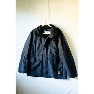 Timberland Pro Series L black jacket coat hideaway hood work chore barn